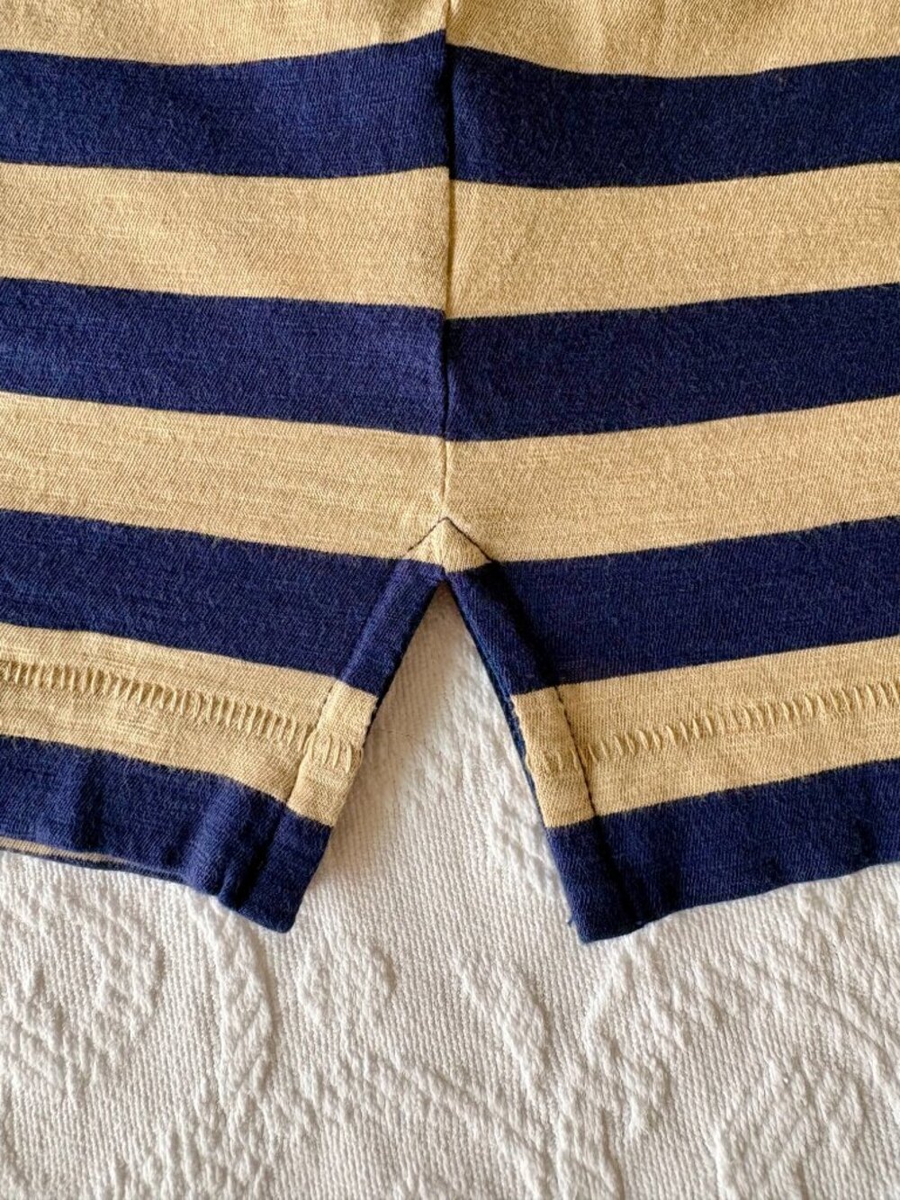 Toast Bold Stripe Cotton Boxy Tee in Blue/Sand - Sz. Small - Brand New with Tags - Picture 8 of 13